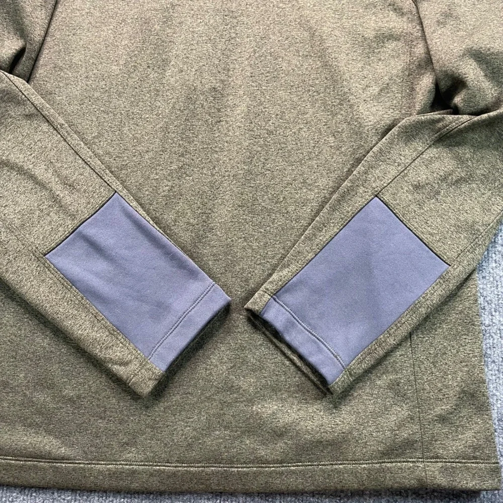 The North Face Cayonlands Pullover Men's XL Green 1/4 Zip Fleece Chest Pocket